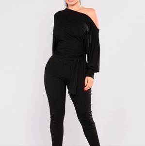 Off the shoulder jumpsuit